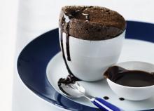 Chocolate Souffle with Ganache