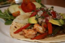 Grilled Garlic Shrimp Fajitas