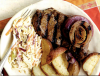 Cajun Steaks with Louisiana Slaw 