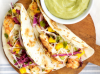 Fish Tacos with Mango Slaw and Avocado Crema