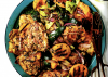 Grilled Chicken Thighs with Peaches, Chiles, and Spiced Honey