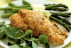 Parmesan-Crusted Chicken and Asparagus with Sauce Maltaise