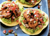 Shrimp Tostadas with Beans & Guac