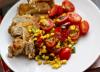 Chicken over Grilled Corn Salad