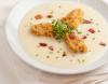 Golden Potato Soup with Fried Gulf Oysters