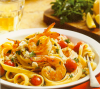 Shrimp And Scallop Fettuccine With Feta